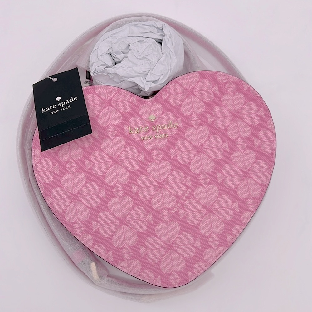 Kate Spade Love Shack Spade Flower Heart Crossbody Parisian Rose